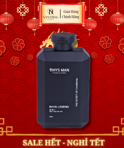 Sữa tắm gội rửa mặt nam 3in1 RHYS MAN Rhys Legend 350ml