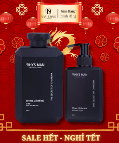 Combo Tinh Tế RHYS MAN Sữa tắm gội nam 3in1 Rhys Legend 350ml & Dung dịch vệ sinh nam 120ml