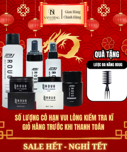 Sáp vuốt tóc Roug Trắng Matt Clay&Roug Đen Matte Clay 90g