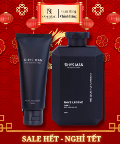 Combo Sữa tắm gội Rhys Legend 3in1 350 ml & Sữa rửa mặt nam hương dừa Rhys Coconut Fresh 100ml