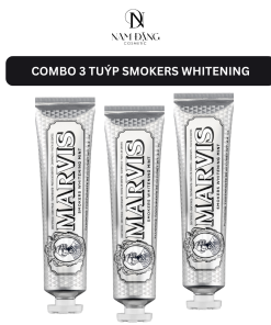 Combo 3 tuýp Kem đánh răng Marvis Smokers Whitening Mint 85ml Trắng Răng